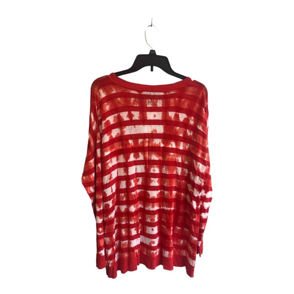 Lane bryant red and white  knit top - Picture 4 of 4